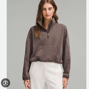 lululemon athletica Espresso Softstreme Half Zip Sweater
